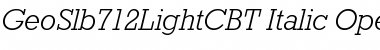 GeoSlb712LightC BT Font