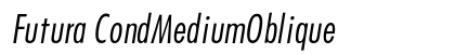 Futura CondMediumOblique Preview