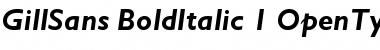 Gill Sans Bold Italic Font Gill Sans Bold Italic Font