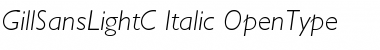 GillSansLightC Italic Font