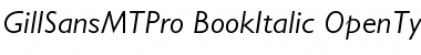 Gill Sans MT Pro Book Italic Font