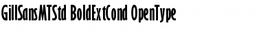 Gill Sans MT Std BoldExtCond Font Gill Sans MT Std BoldExtCond Font