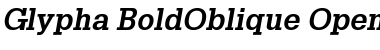 Glypha 65 Bold Oblique Font