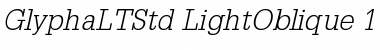 Glypha LT Std 45 Light Oblique Font