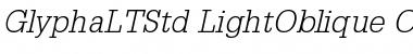 Glypha LT Std 45 Light Oblique Font