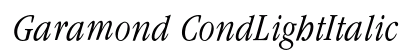 Garamond CondLightItalic Preview