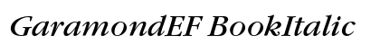 GaramondEF BookItalic Preview