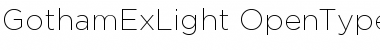 GothamExLight Font
