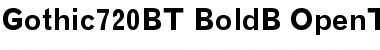 Gothic 720 Bold Font Gothic 720 Bold Font