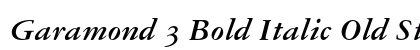Garamond 3 Bold Italic Old Style Figures preview