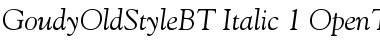 Goudy Old Style Italic Font Goudy Old Style Italic Font