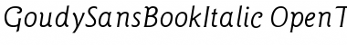 Goudy SansBookItalic Font Goudy SansBookItalic Font