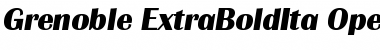 Grenoble-ExtraBoldIta Regular Font