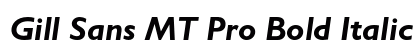 Gill Sans MT Pro Bold Italic Preview