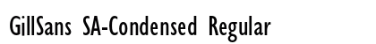 GillSans SA-Condensed Regular Font GillSans SA-Condensed Regular Font Preview