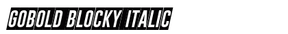 Gobold Blocky Italic preview