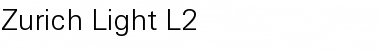 Zurich Lt L2 Light Font
