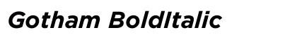 Gotham BoldItalic Preview