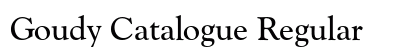 Goudy Catalogue Regular preview