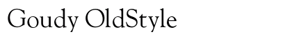 Goudy OldStyle Preview