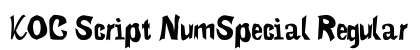 KOC Script NumSpecial Regular preview