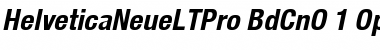Helvetica Neue LT Pro 77 Bold Condensed Oblique Font