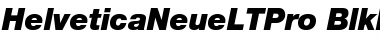 Helvetica Neue LT Pro 96 Black Italic Font