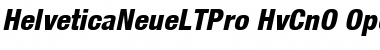 Helvetica Neue LT Pro 87 Heavy Condensed Oblique Font