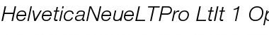 Helvetica Neue LT Pro 46 Light Italic Font