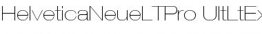 Helvetica Neue LT Pro 23 Ultra Light Extended Font