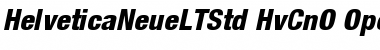 Helvetica Neue LT Std 87 Heavy Condensed Oblique Font