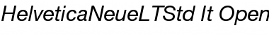 Helvetica Neue LT Std 56 Italic Font