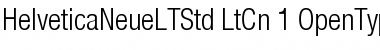 Helvetica Neue LT Std 47 Light Condensed Font