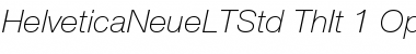 Helvetica Neue LT Std 36 Thin Italic Font