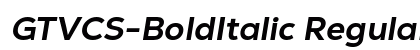 GTVCS-BoldItalic Regular preview