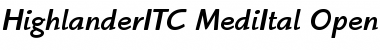 Highlander ITC Medium Italic Font