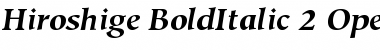 Hiroshige Bold Italic Font Hiroshige Bold Italic Font