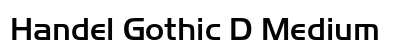 Handel Gothic D Medium preview
