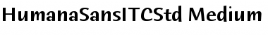 Humana Sans ITC Std Medium Font