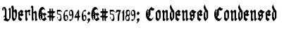 Uberh�� Condensed Condensed Font