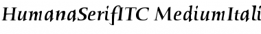 Humana Serif ITC Font