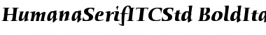 Humana Serif ITC Std Bold Italic Font