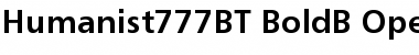 Humanist 777 Bold Font