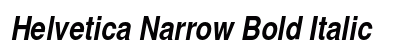 Helvetica Narrow Bold Italic Preview