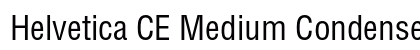 Helvetica CE Medium Condensed Preview