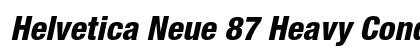 Helvetica Neue 87 Heavy Condensed Oblique Preview