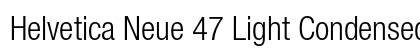 Helvetica Neue 47 Light Condensed Preview
