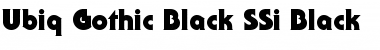 Ubiq Gothic Black SSi Black Font
