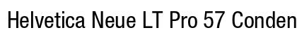 Helvetica Neue LT Pro 57 Condensed preview