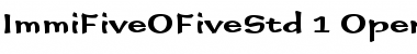 Immi Five O Five Std Regular Font